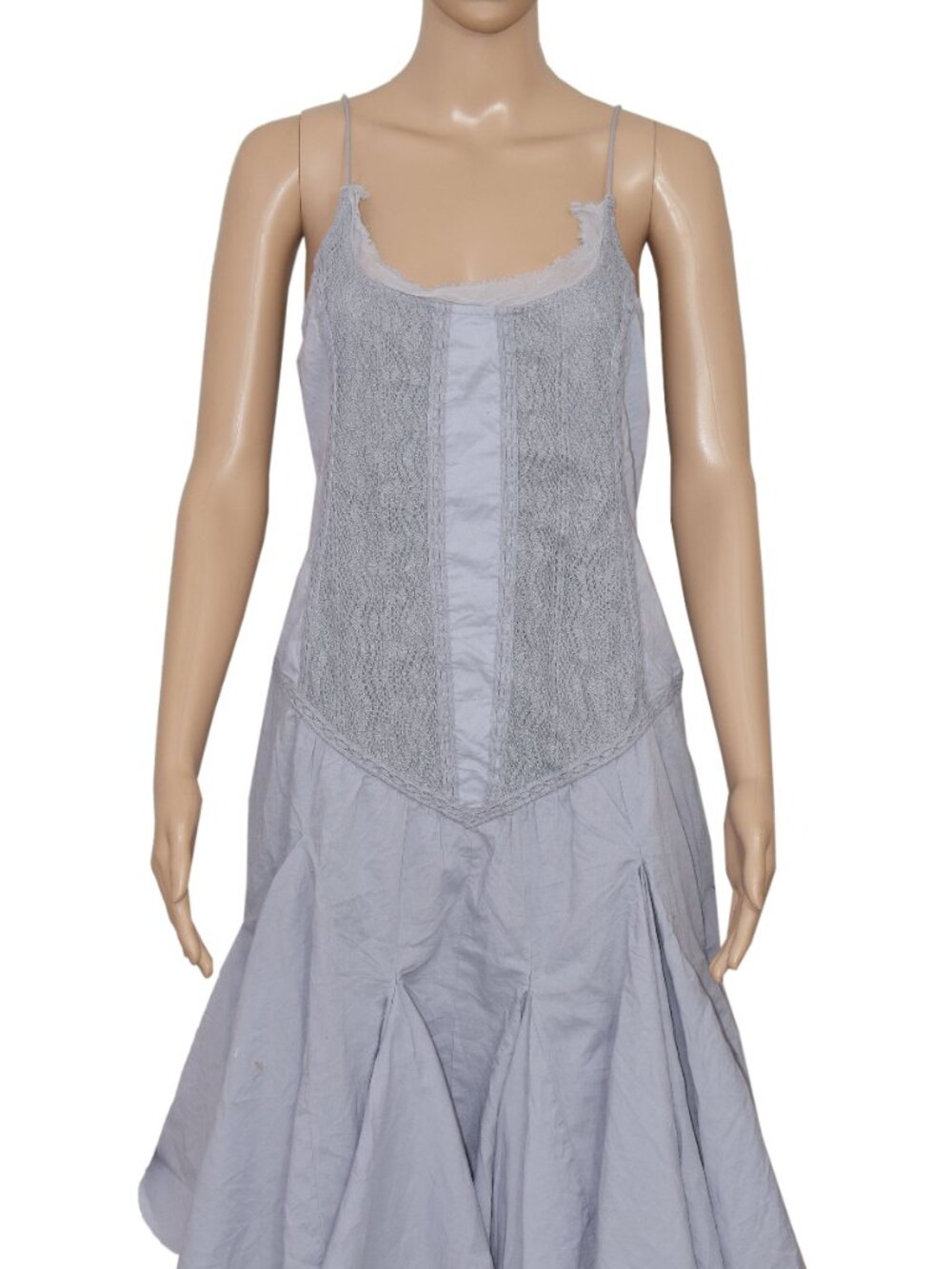 Free People FP One Frida Midi Dress Peridust Embroidered Smocked XL - Picture 3 of 8